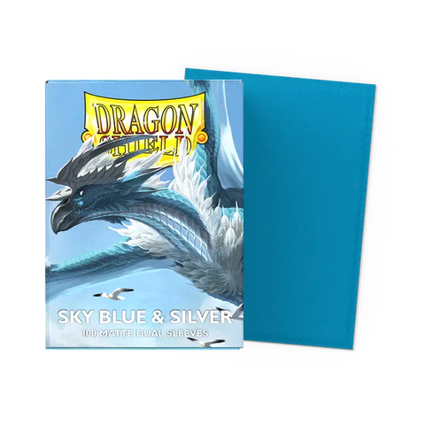 Dragon Shield Standard DUAL Matte Sky Blue & Silver (Copy)