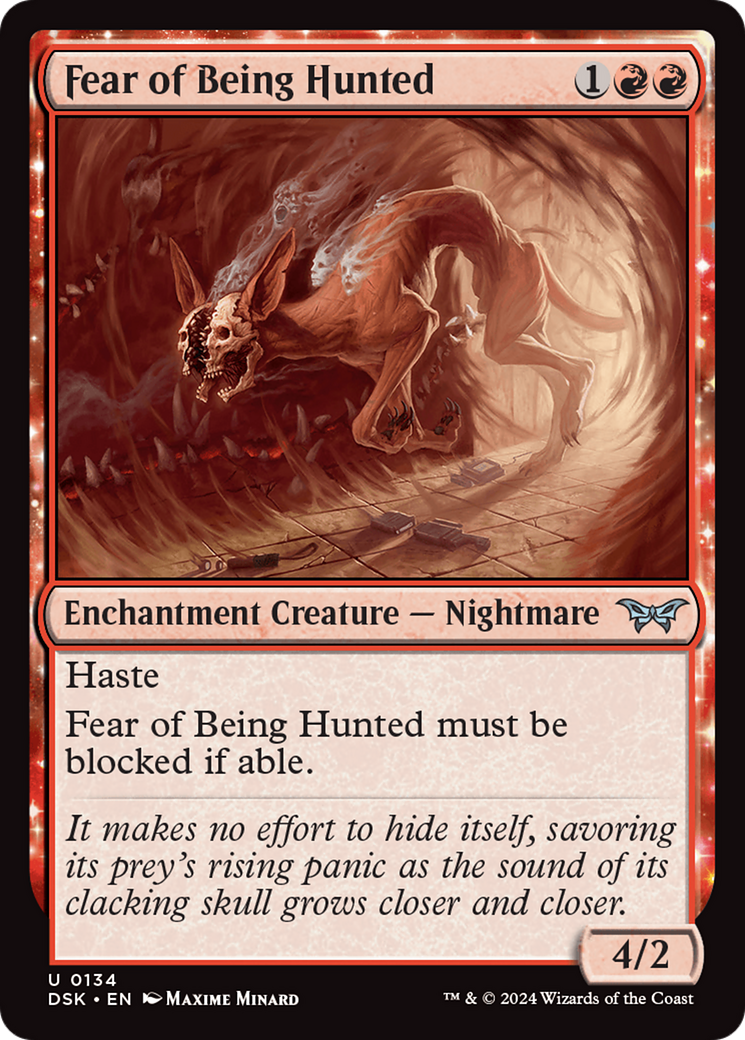 Fear of Being Hunted: (enchantment) [Duskmourn: House of Horror]