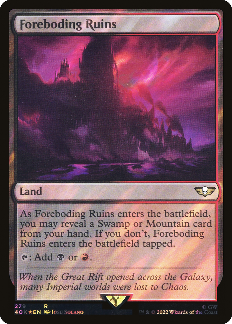 Foreboding Ruins (Surge Foil) [Warhammer 40,000 Commander] Foil