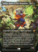 Bello, Bard of the Brambles (Borderless) (Raised Foil) - Bloomburrow Commander Foil
