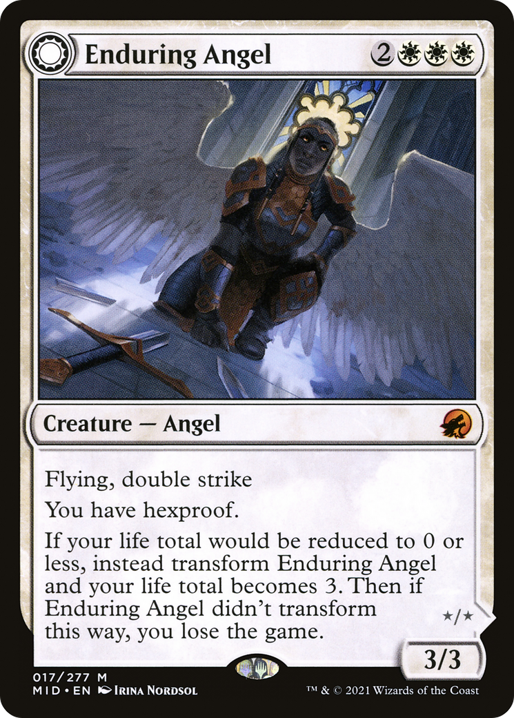 Enduring Angel: (Double Faced Transform) [Innistrad: Midnight Hunt]