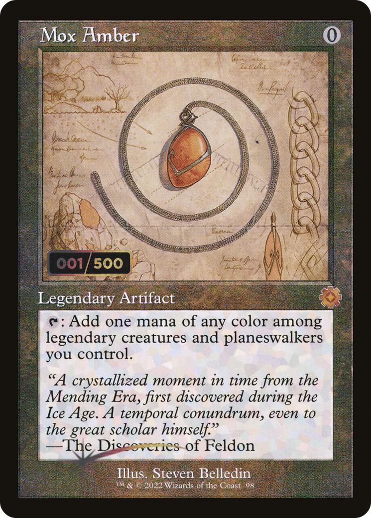 Mox Amber (Schematic) (Serial Numbered) - [The Brothers' War Retro Artifacts] Foil
