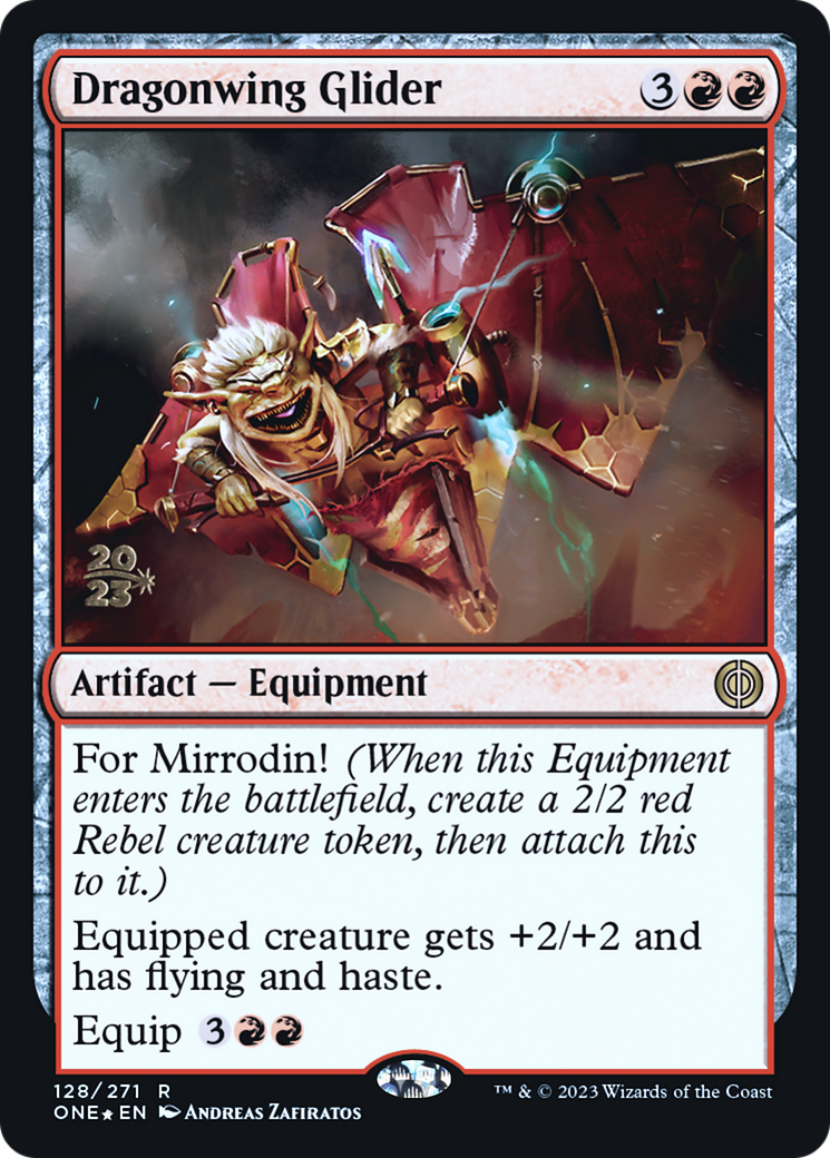 Dragonwing Glider [Phyrexia: All Will Be One Promos] Foil