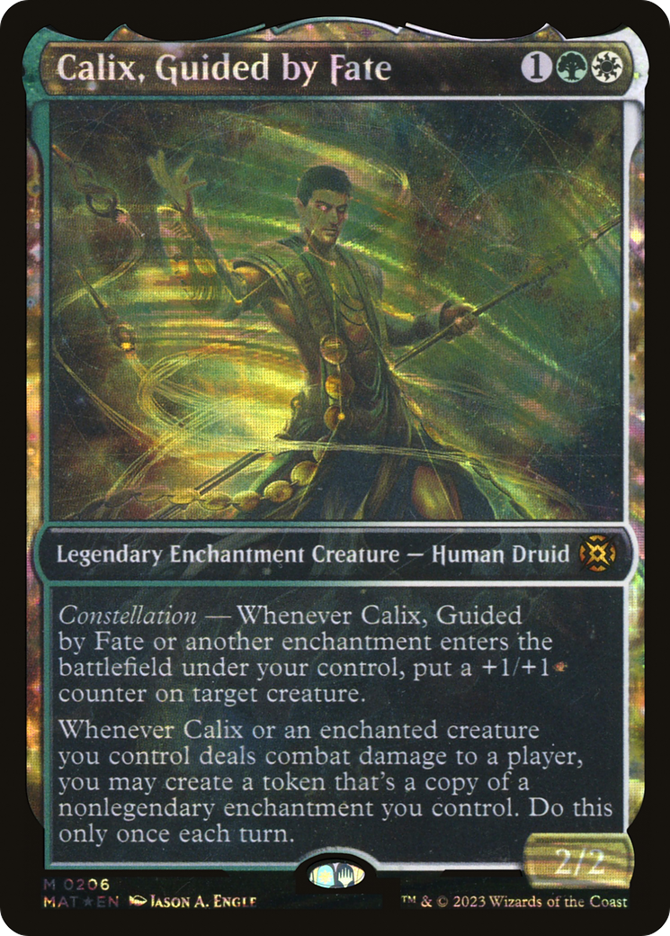 Calix, Guided by Fate (Halo Foil) - March of the Machine: The Aftermath: (Showcase, enchantment) Foil