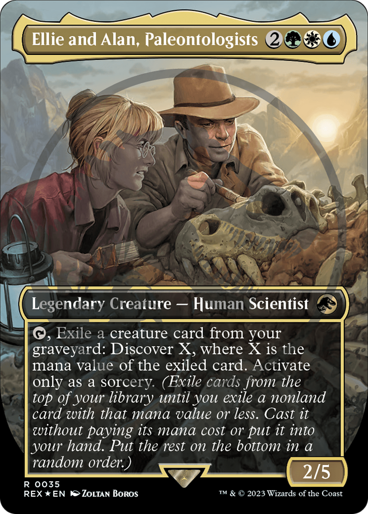 Ellie and Alan, Paleontologists (Borderless) (Emblem) [Jurassic World Collection] Foil
