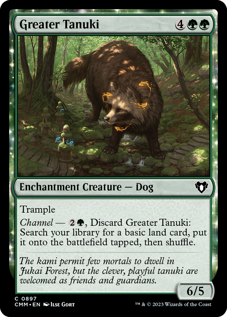 Greater Tanuki - [Commander Masters]: (enchantment)