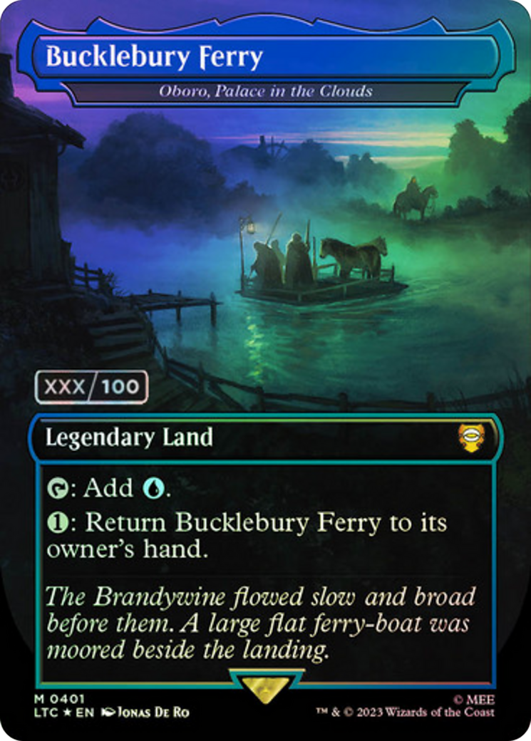 Bucklebury Ferry - Oboro, Palace in the Clouds (Serial Numbered) - Tales of Middle-earth Commander / Bucklebury Ferry (Borderless) Foil