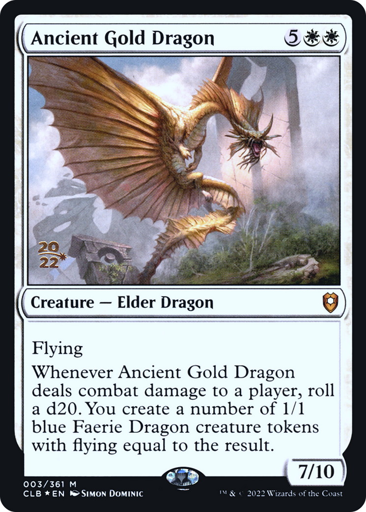 Ancient Gold Dragon - Battle for Baldur's Gate Promos Foil