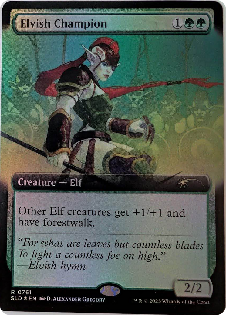 Elvish Champion (Extended Art) [Secret Lair Drop]: (Extended Art) Foil