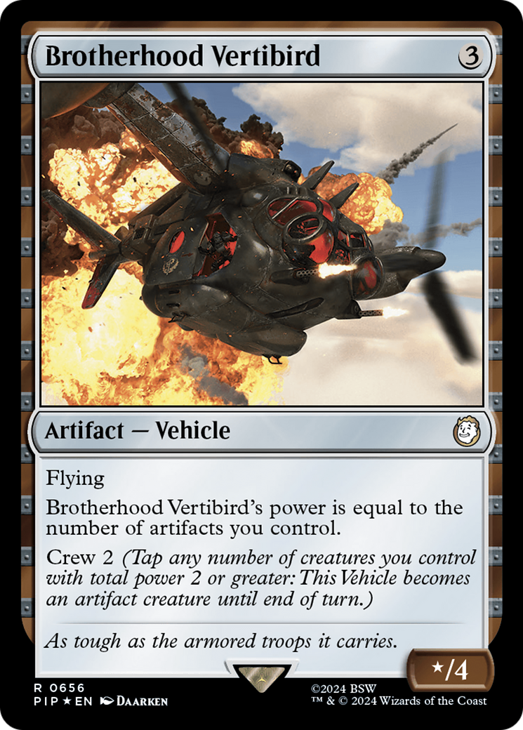 Brotherhood Vertibird (Surge Foil) - Fallout Foil
