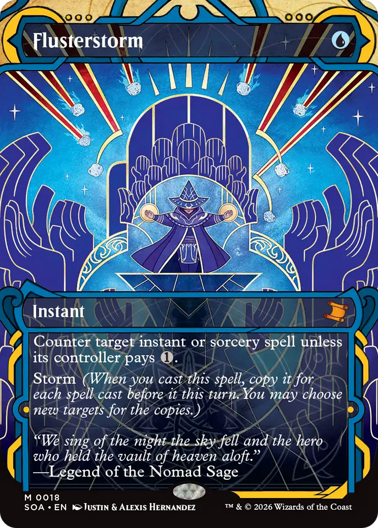 Flusterstorm (JP Alternate Art) (Silver Scroll Foil) [Secrets of Strix