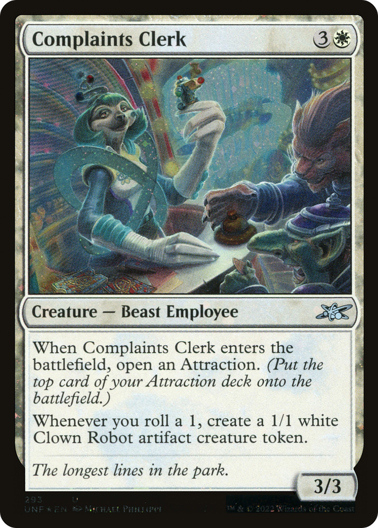 Complaints Clerk (Galaxy Foil) [Unfinity] Foil