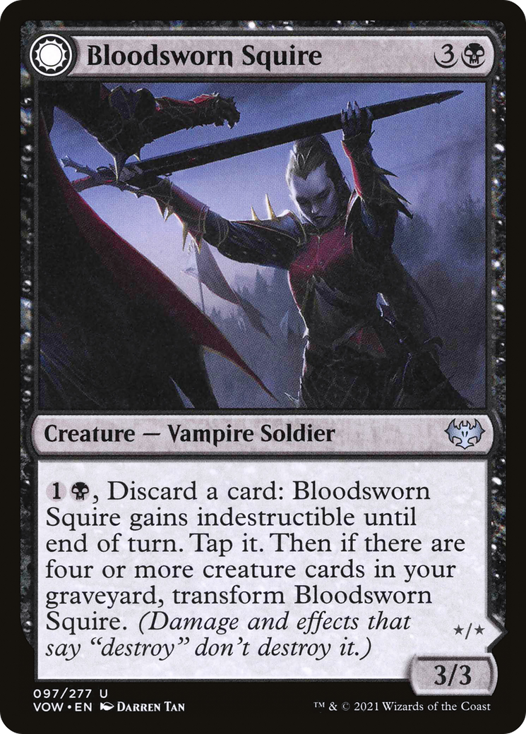 Bloodsworn Squire - Innistrad: Crimson Vow: (Double Faced Transform)