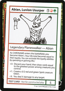 Abian, Luvion Usurper (No PW Symbol) - Mystery Booster Playtest Cards 2021