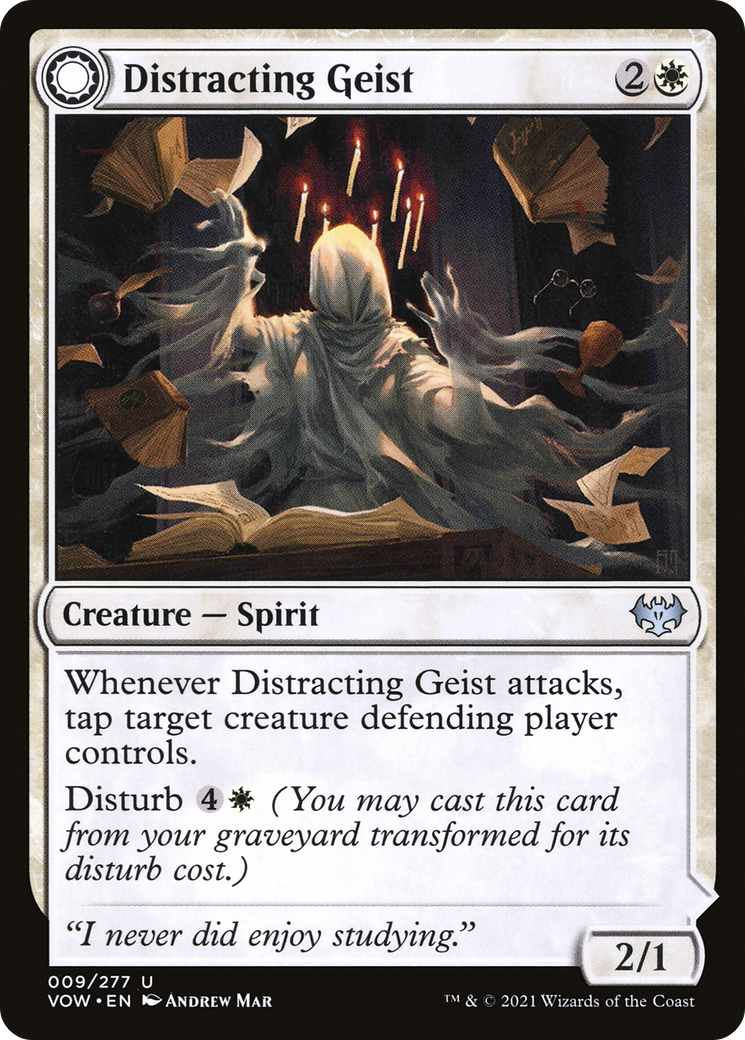 Distracting Geist: (Double Faced Transform) [Innistrad: Crimson Vow]