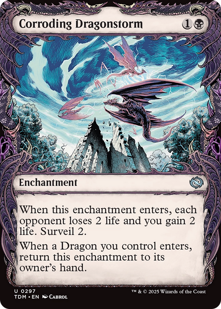 Corroding Dragonstorm (Showcase): (Showcase, enchantment) [Tarkir: Dragonstorm]