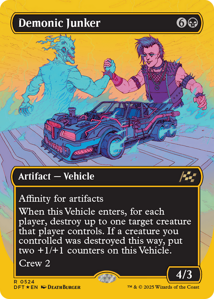 Demonic Junker (Borderless) (First-Place Foil) [Aetherdrift] Foil