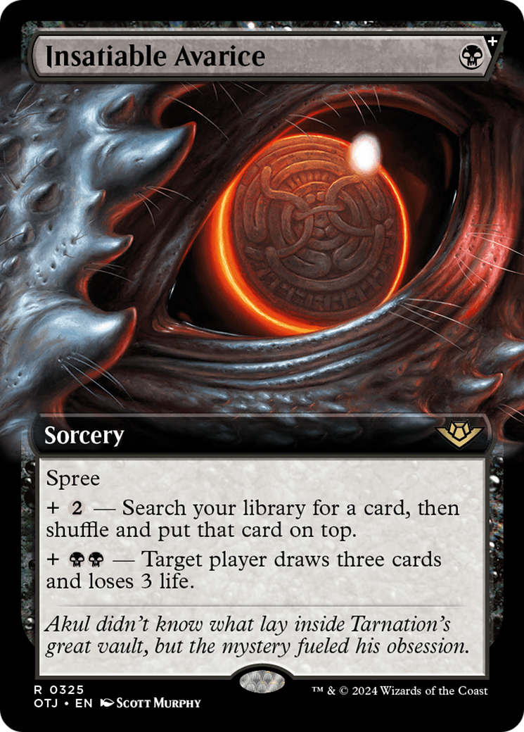 Insatiable Avarice (Extended Art): (Extended Art, spree) [Outlaws of Thunder Junction]