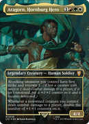 Aragorn, Hornburg Hero (Borderless) (Surge Foil) - [Tales of Middle-earth Commander] Foil