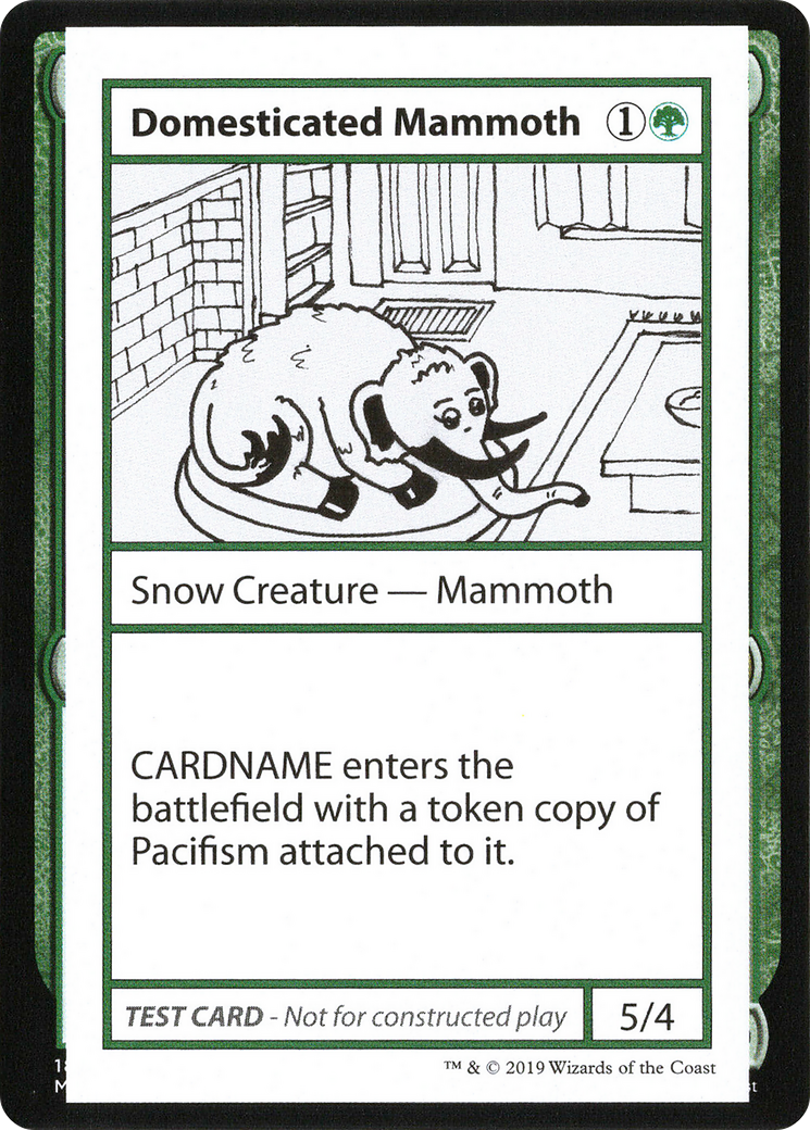 Domesticated Mammoth (No PW Symbol) - Mystery Booster Playtest Cards 2021