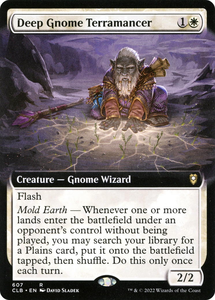 Deep Gnome Terramancer (Extended Art): (Extended Art) [Commander Legends: Battle for Baldur's Gate]
