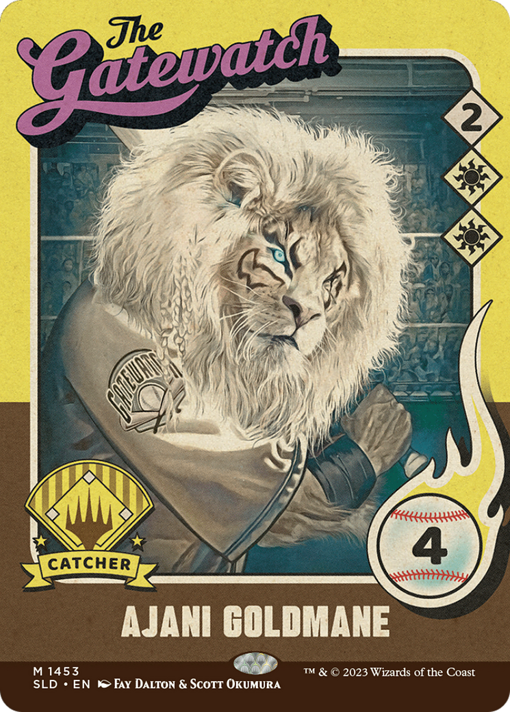 Ajani Goldmane (1453) [Secret Lair Drop]: (Full Art) (Borderless)