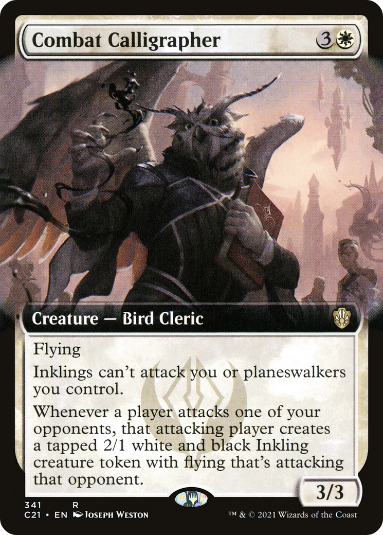 Combat Calligrapher (Extended Art): (Extended Art) [Commander 2021]