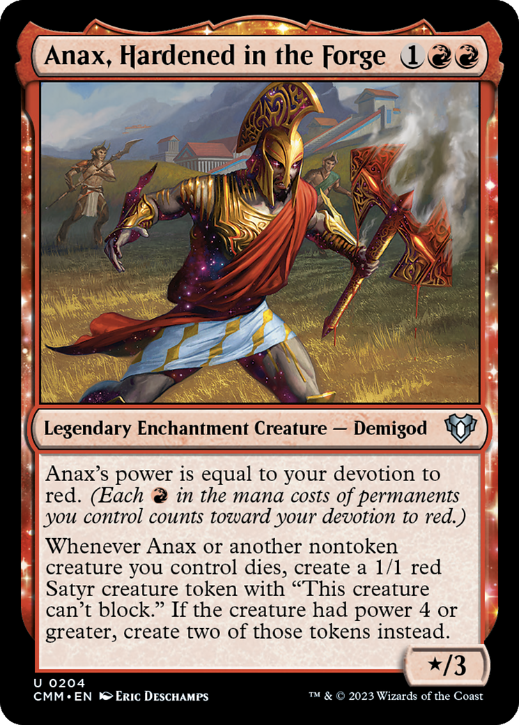 Anax, Hardened in the Forge - Commander Masters: (enchantment)