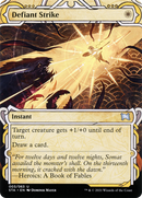 Defiant Strike: (Showcase) (Borderless) [Strixhaven Mystical Archive]