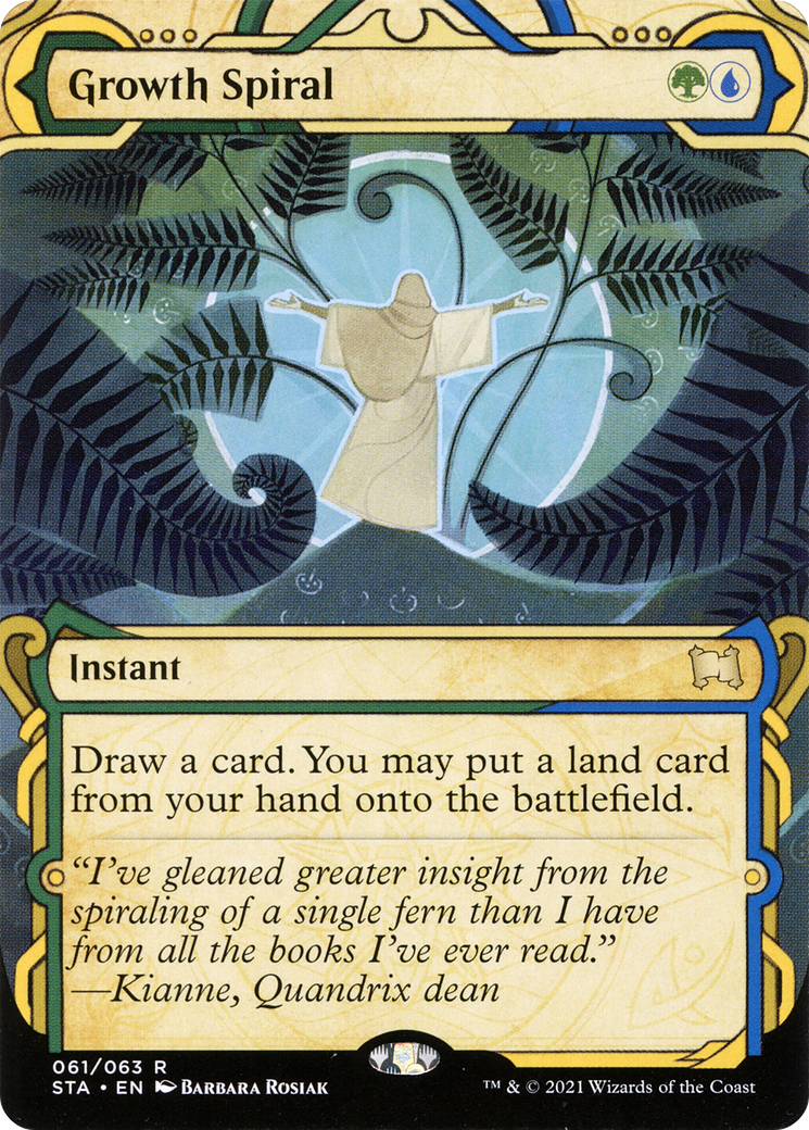 Growth Spiral: (Showcase) (Borderless) [Strixhaven Mystical Archive] Foil