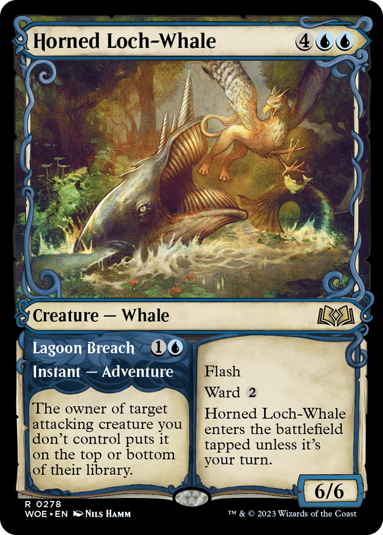 Horned Loch-Whale (Showcase): (Showcase) [Wilds of Eldraine]