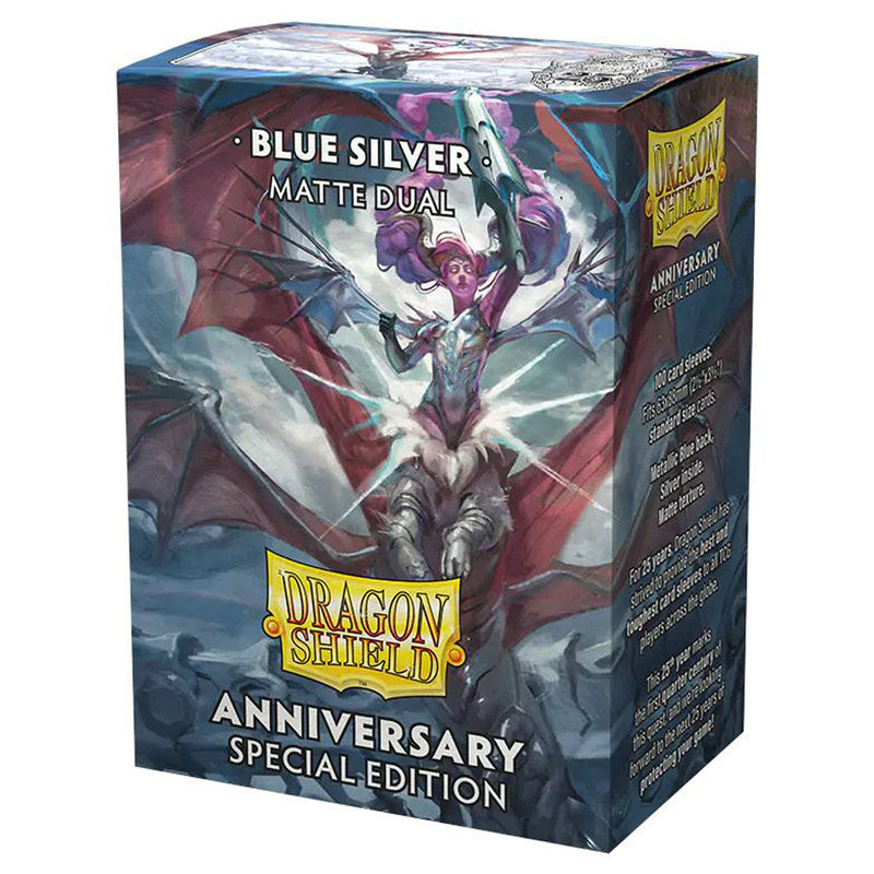 Dragon Shield Standard DUAL Matte Blue Silver (Anniversary Edition)