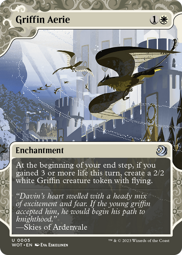 Griffin Aerie: (Showcase) (Borderless) [Wilds of Eldraine: Enchanting Tales]
