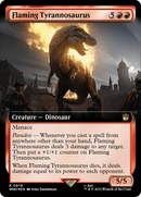 Flaming Tyrannosaurus (Extended Art) (Surge Foil): (Extended Art) [Doctor Who] Foil