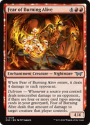 Fear of Burning Alive: (enchantment) [Duskmourn: House of Horror]