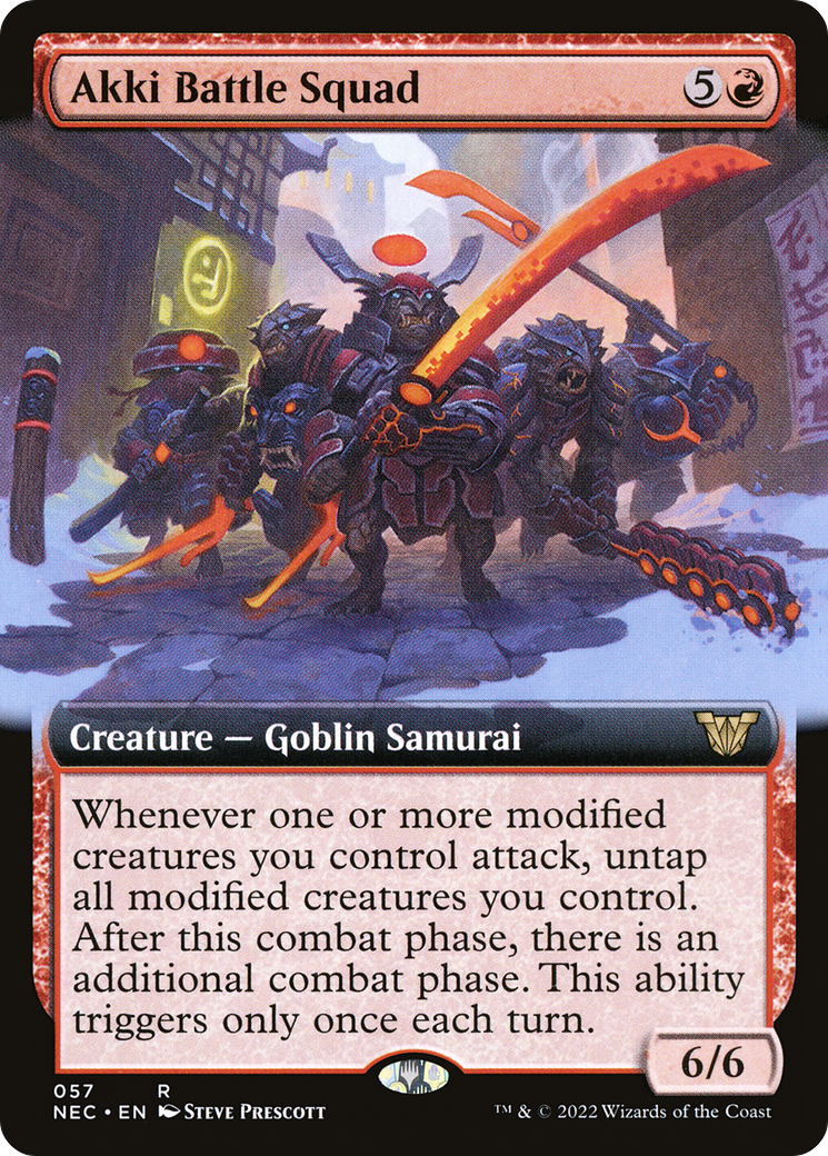 Akki Battle Squad (Extended Art) - Neon Dynasty Commander: (Extended Art)