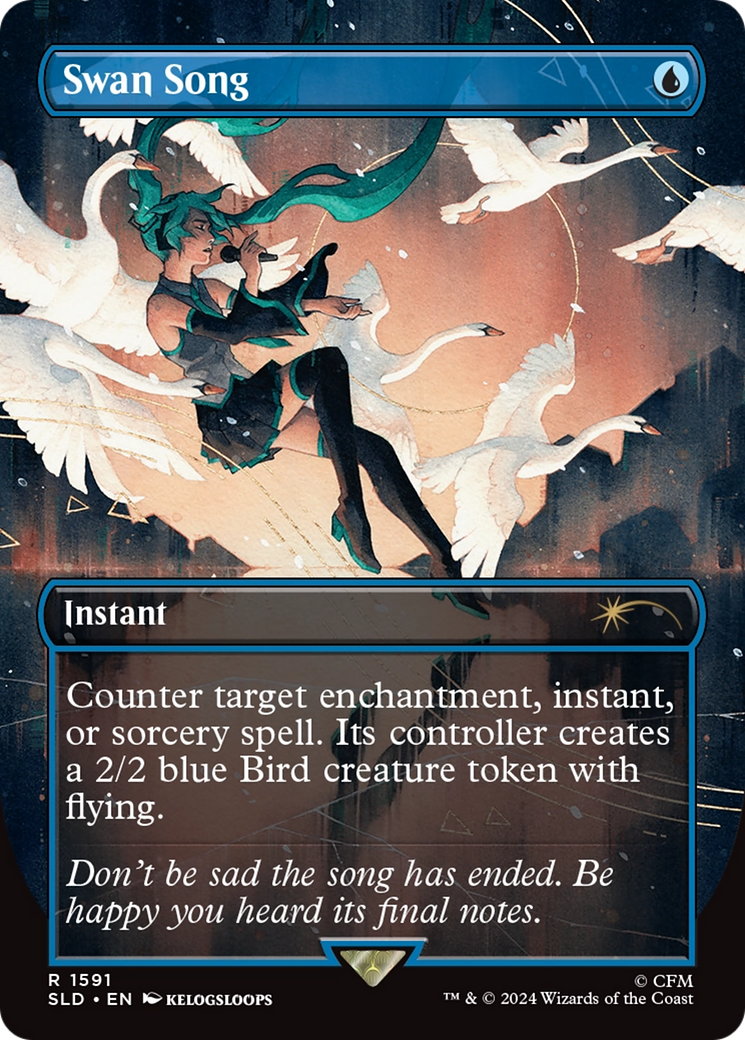 Swan Song (1591) [Secret Lair Drop] (Borderless)