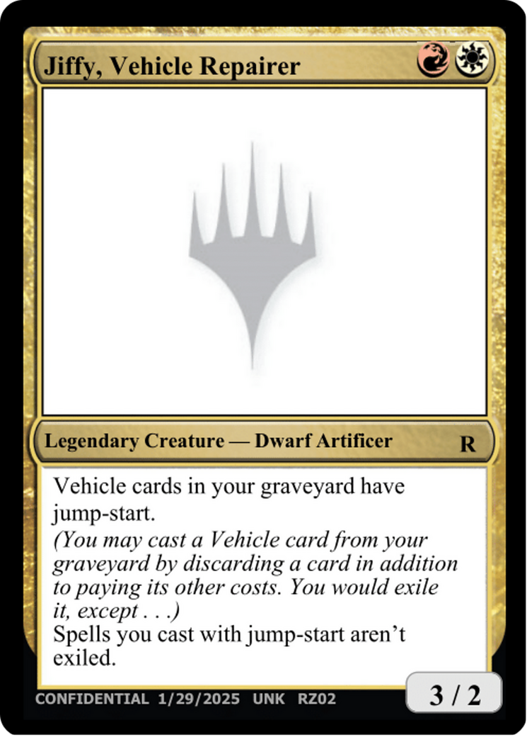 Jiffy, Vehicle Repairer [Un-Known Event Playtest Cards]