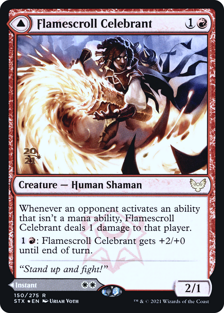 Flamescroll Celebrant [Strixhaven: School of Mages Promos] Foil