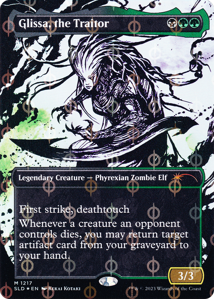 Glissa, the Traitor (Step-and-Compleat Foil) (Borderless) [Secret Lair Drop] Foil
