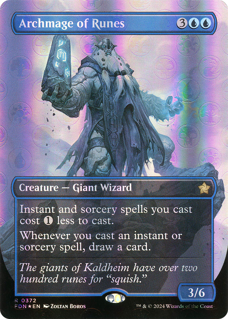 Archmage of Runes (Borderless) (Mana Foil) - Foundations Foil