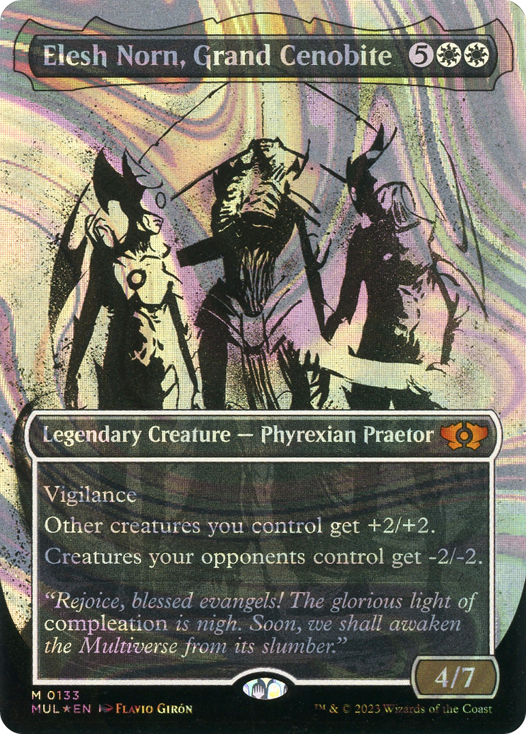 Elesh Norn, Grand Cenobite (Halo Foil): (Showcase) (Borderless) [Multiverse Legends] Foil