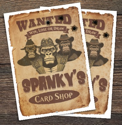Spanky's Card Shop [WANTED - Win, Lose or Draw] Art Sleeves Brushed 100 Standard