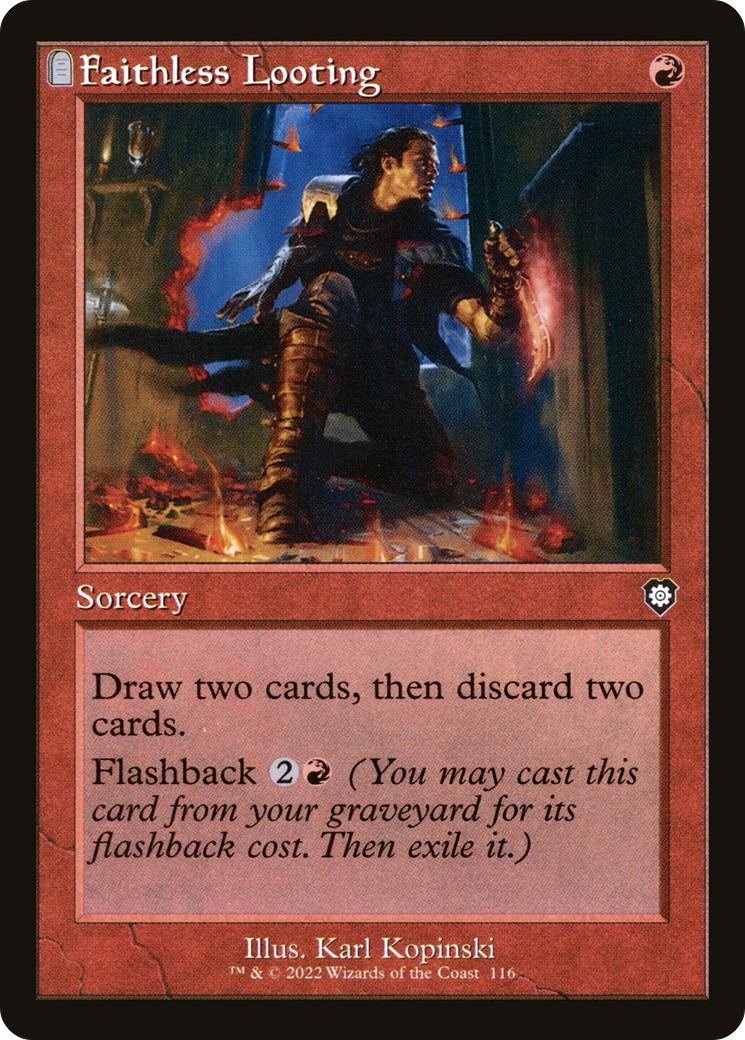 Faithless Looting (Retro Frame): (tombstone) [The Brothers' War Commander]