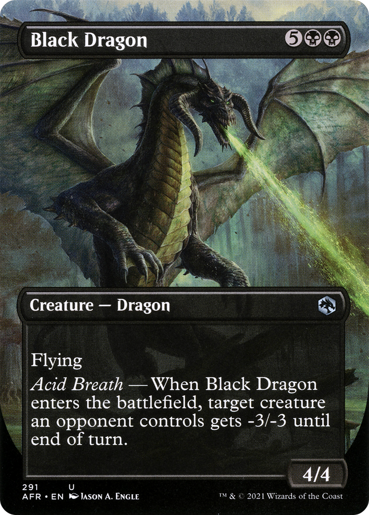 Black Dragon (Borderless) - Adventures in the Forgotten Realms