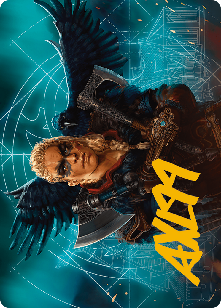 Eivor, Wolf-Kissed Art Card (Gold-Stamped Signature) (Borderless) [Assassin's Creed Art Series]