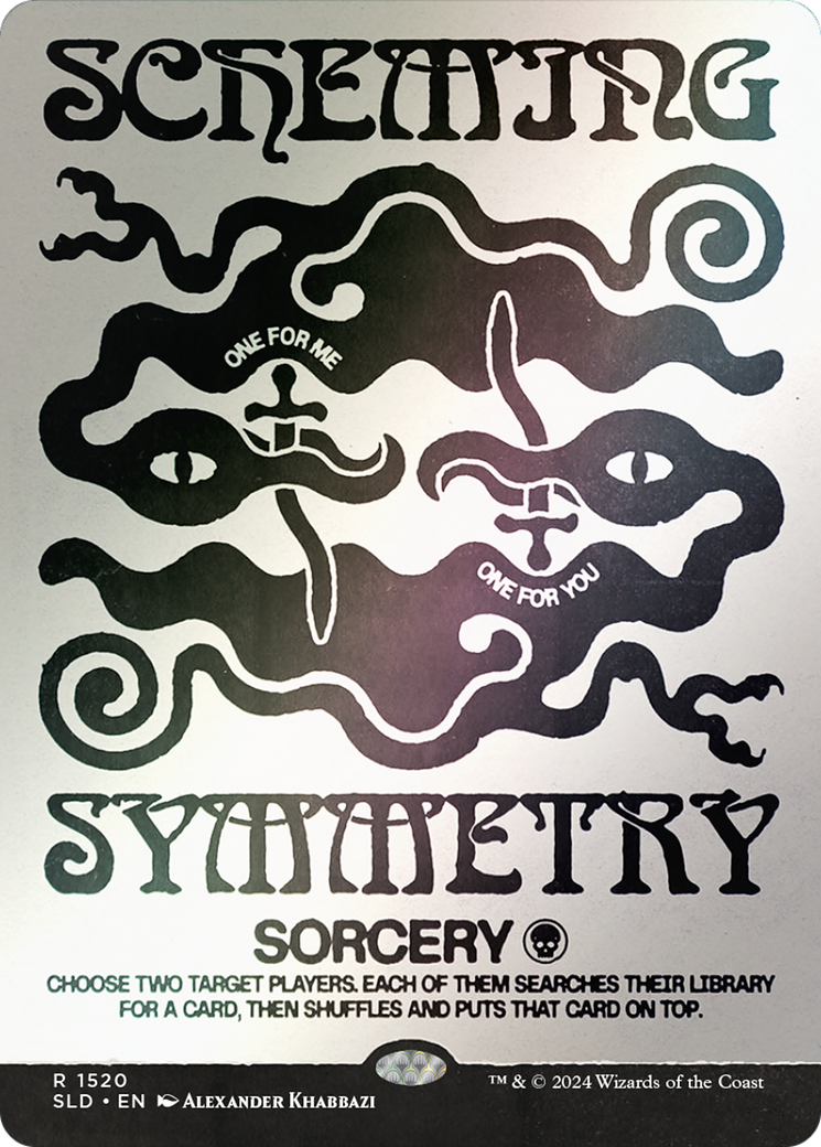 Scheming Symmetry (Rainbow Foil) [Secret Lair Drop] (Borderless) Foil
