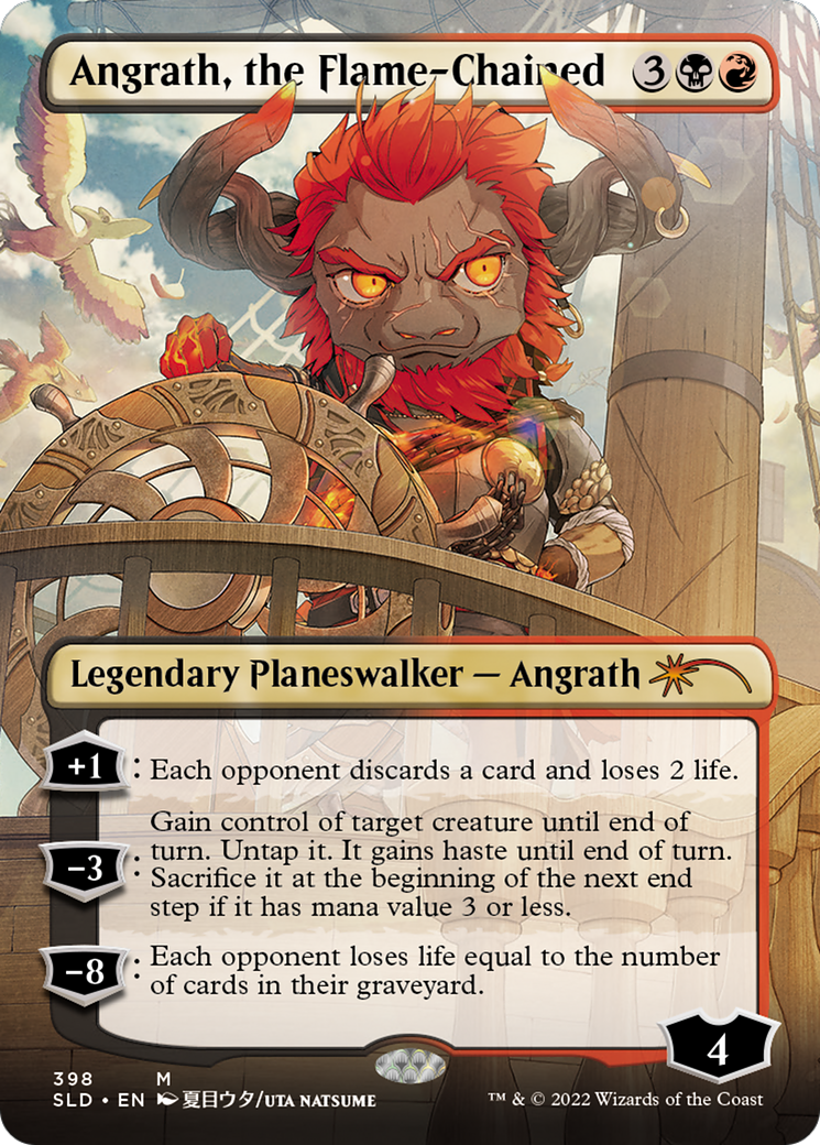Angrath, the Flame-Chained (Borderless) - Secret Lair Drop
