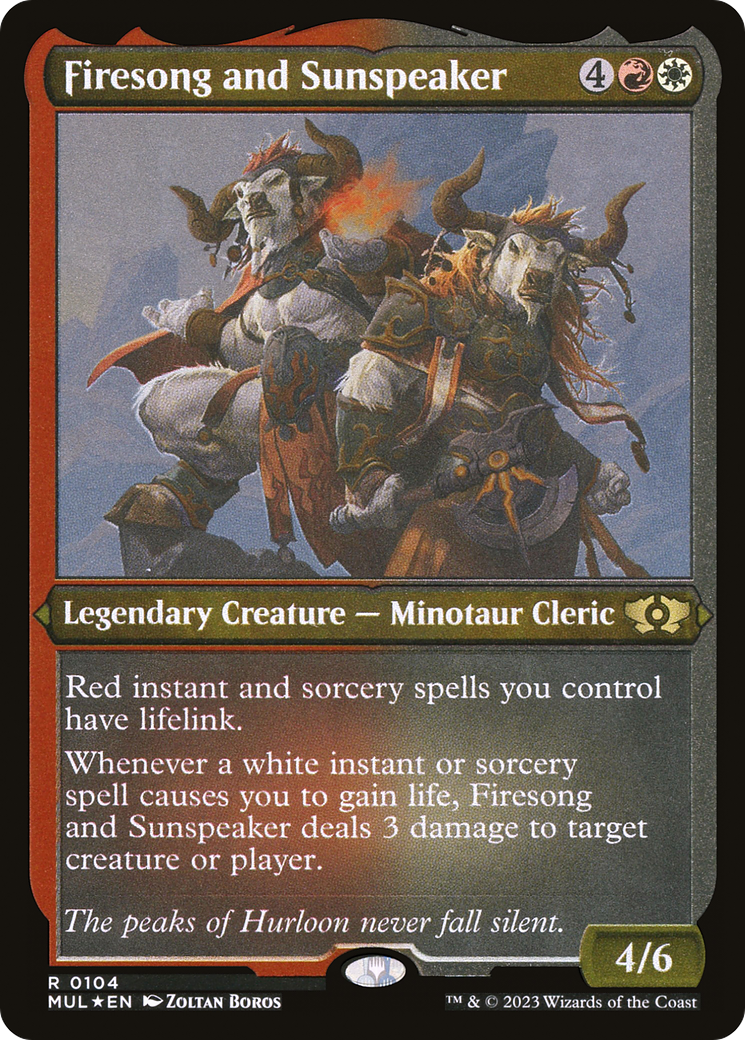 Firesong and Sunspeaker (Foil Etched) [Multiverse Legends] Foil