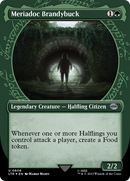 Meriadoc Brandybuck (Showcase) (Surge Foil) - [The Lord of the Rings: Tales of Middle-earth]: (Showcase) (Borderless) Foil